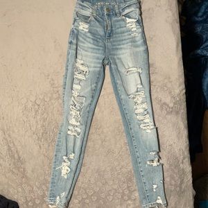 American Eagle curvy hi-rise jeans size 00